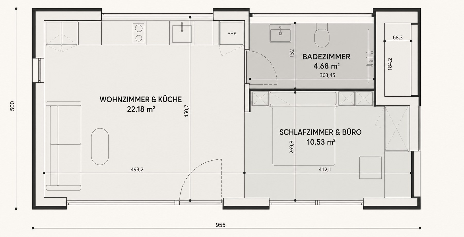 TR01 — Maße in cm