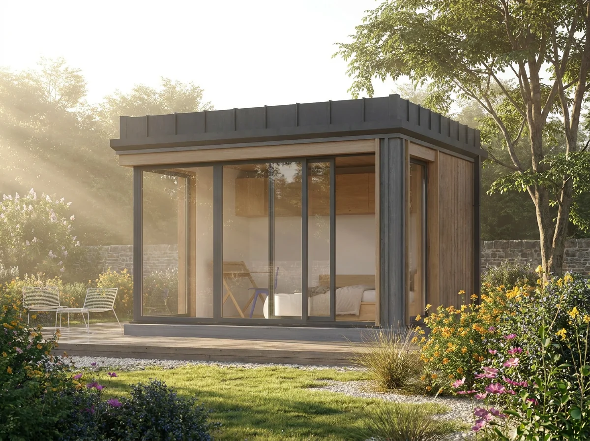 DWELLII Cube – Innenansicht mit hochwertigen Materialien und Detailausführung